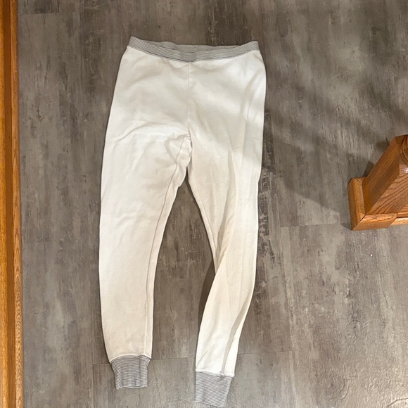 Cuddl Duds Pants - Cuddl Duds Women's Cream and Gray Joggers